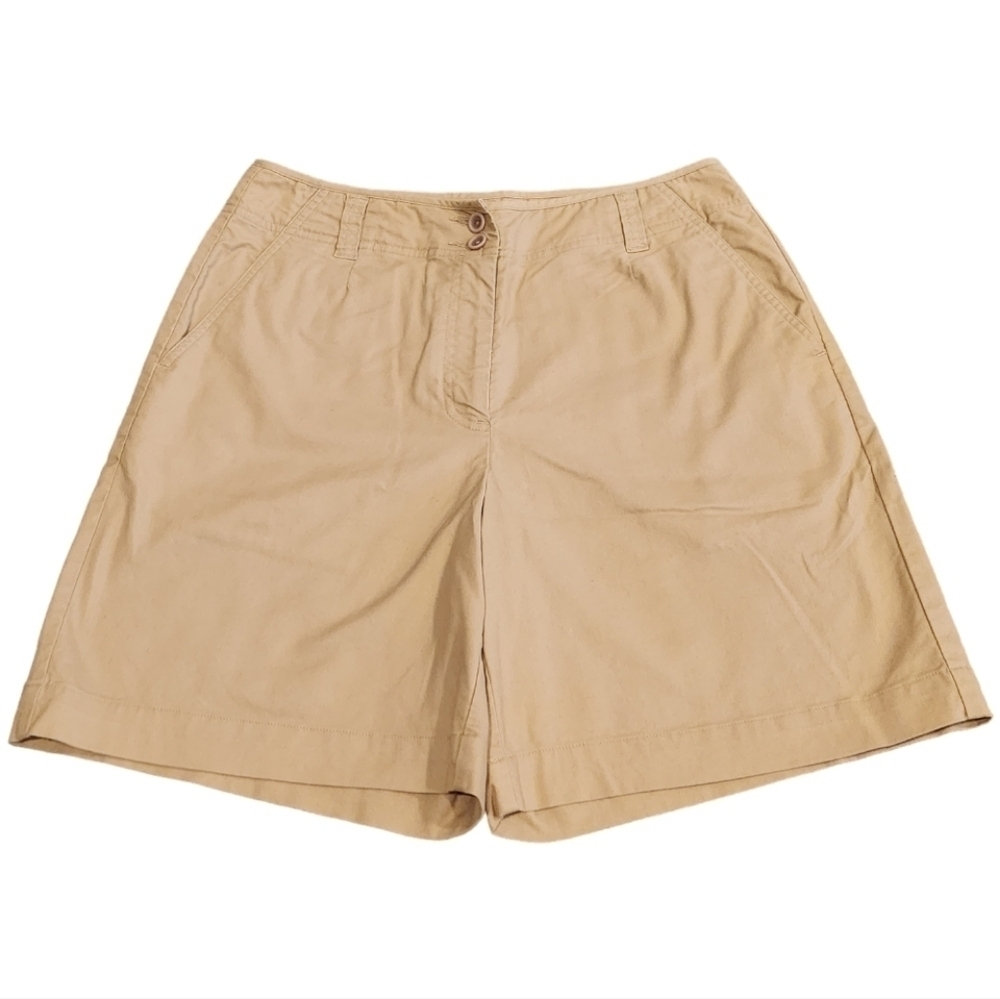 Talbots Women's Stretch High Rise 7" Khaki Shorts, Size 6